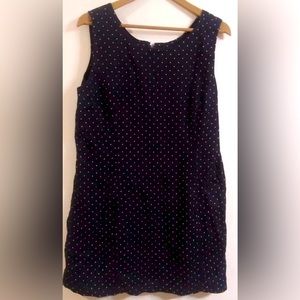 Preowned- XL-Women’s black with white polka dot Merona dress.